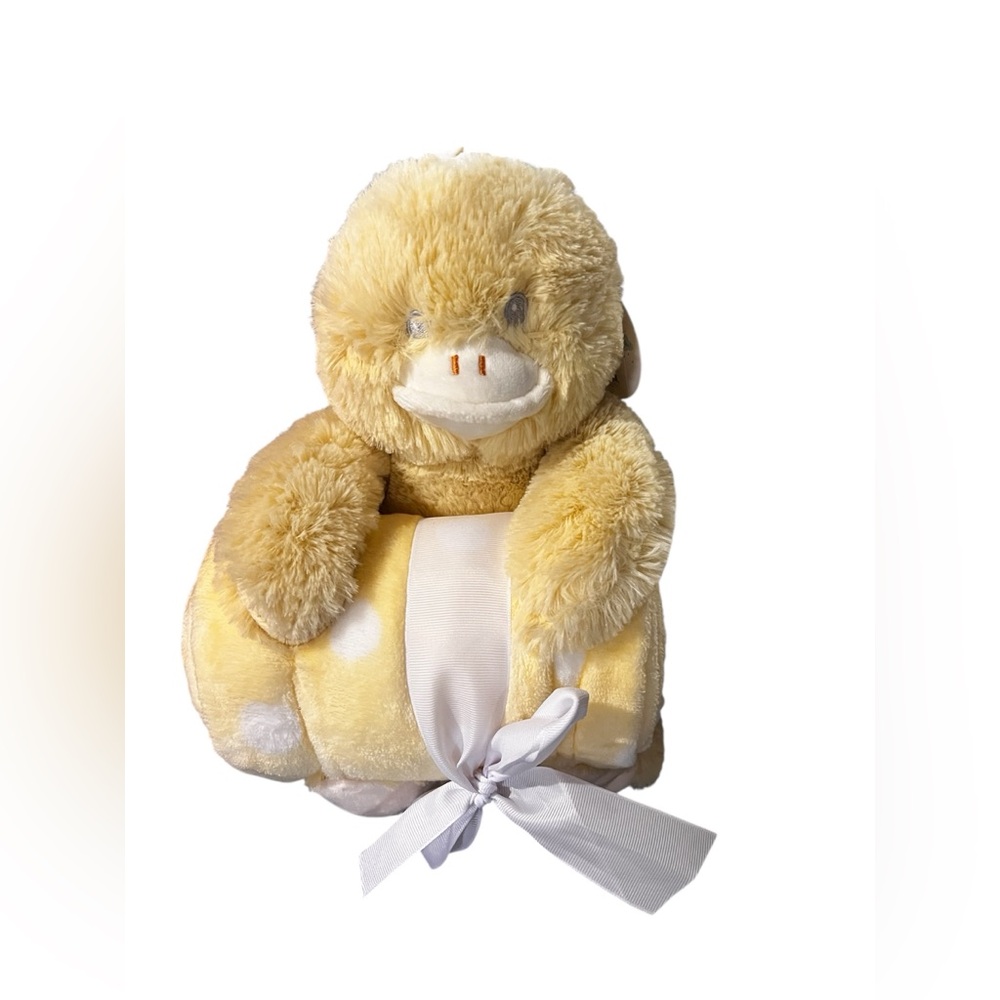 5/$25 Yellow Plush Duck with Blanket- Perfect for Easter or Spring Gift